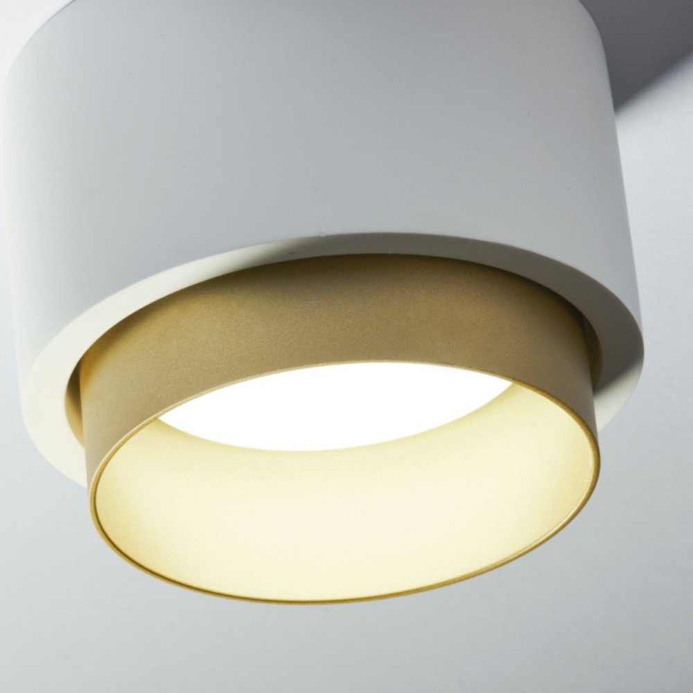 Plafón LED de yeso Sforzin redondo SYME iluminación GX53