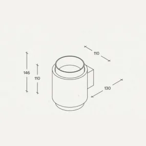 Applique gesso Sforzin illuminazione SYME tonda GX53 LED