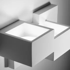 Sforzin Illuminazione SIDE Small T367 GX53 applique murale LED en plâtre