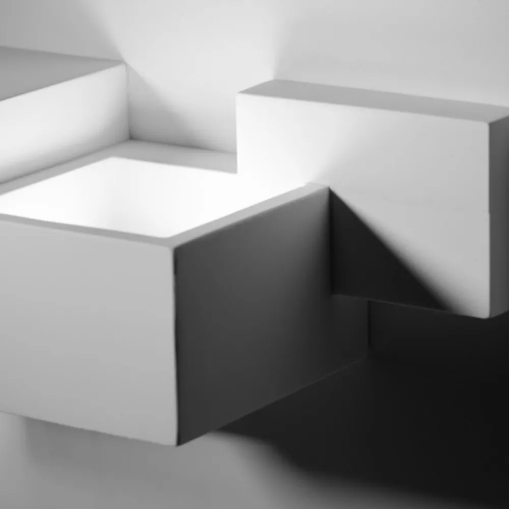 Sforzin Illuminazione SIDE Small T368 GX53 LED-Wandleuchte aus Gips