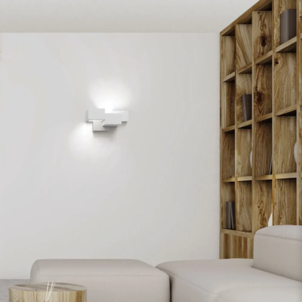 Sforzin Illuminazione SIDE Small T368 GX53 LED-Wandleuchte aus Gips