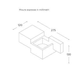 Applique gesso Sforzin Illuminazione SIDE Small T368 GX53 LED