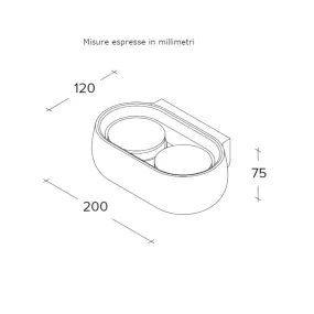 Applique gesso Sforzin illuminazione MYSIA T463 GX53 LED