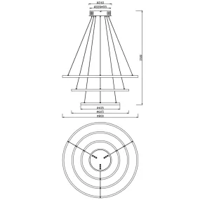 TRIO Lighting AARON 352710342 Lámpara de araña LED RGBW