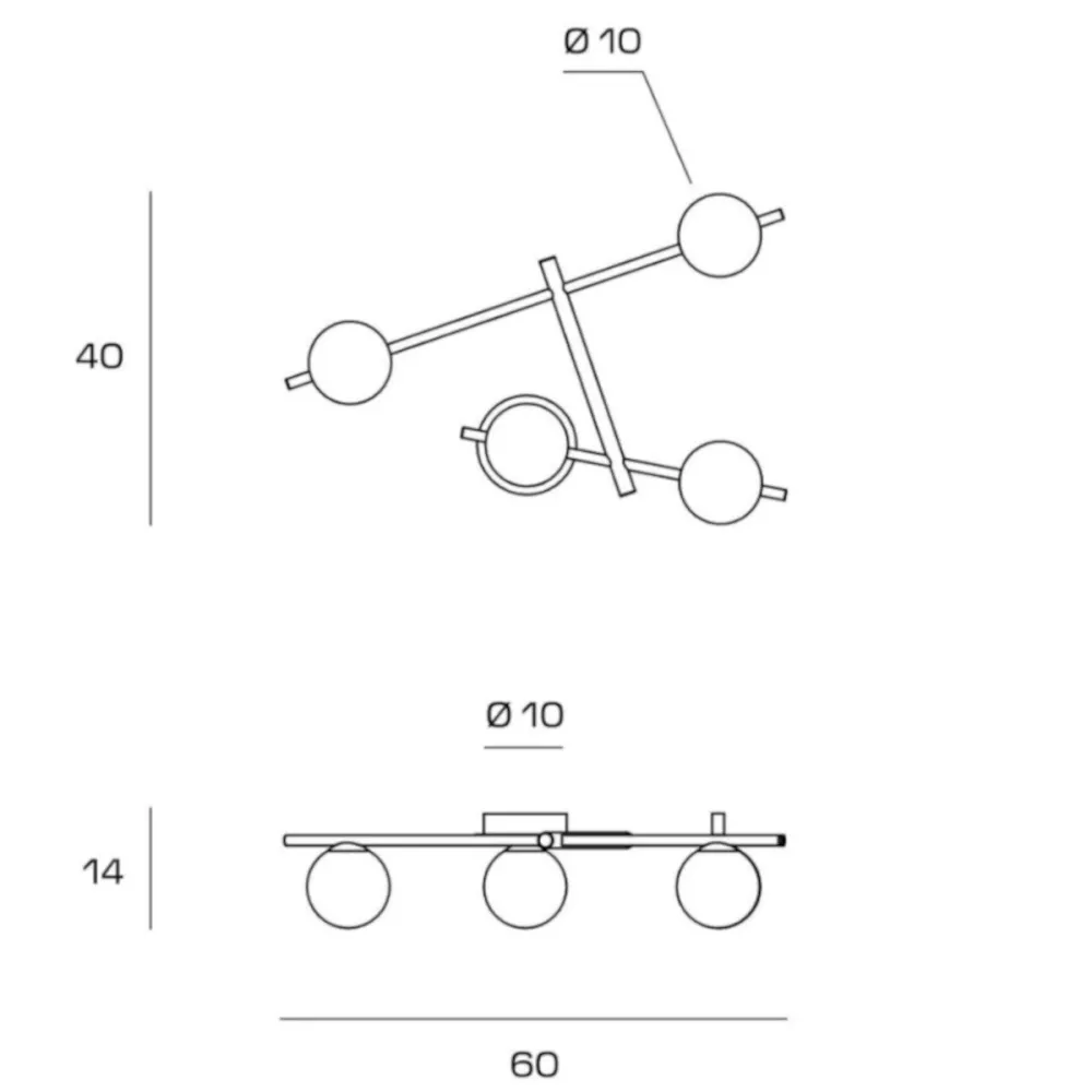Moderne Deckenleuchte Miloox KIKA 1744 360 G9 LED