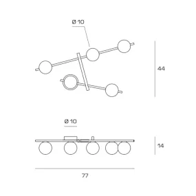 Moderne Deckenleuchte Miloox KIKA 1744 361 G9 LED