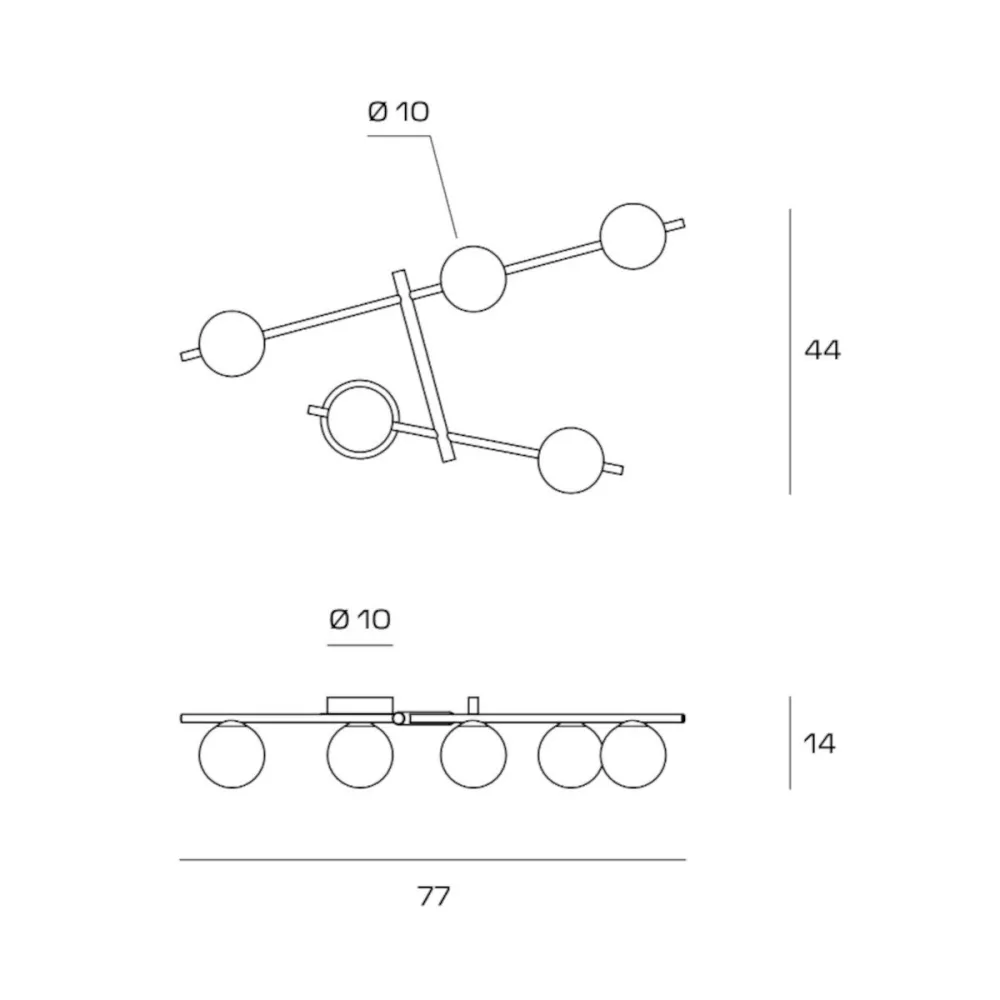 Moderne Deckenleuchte Miloox KIKA 1744 361 G9 LED