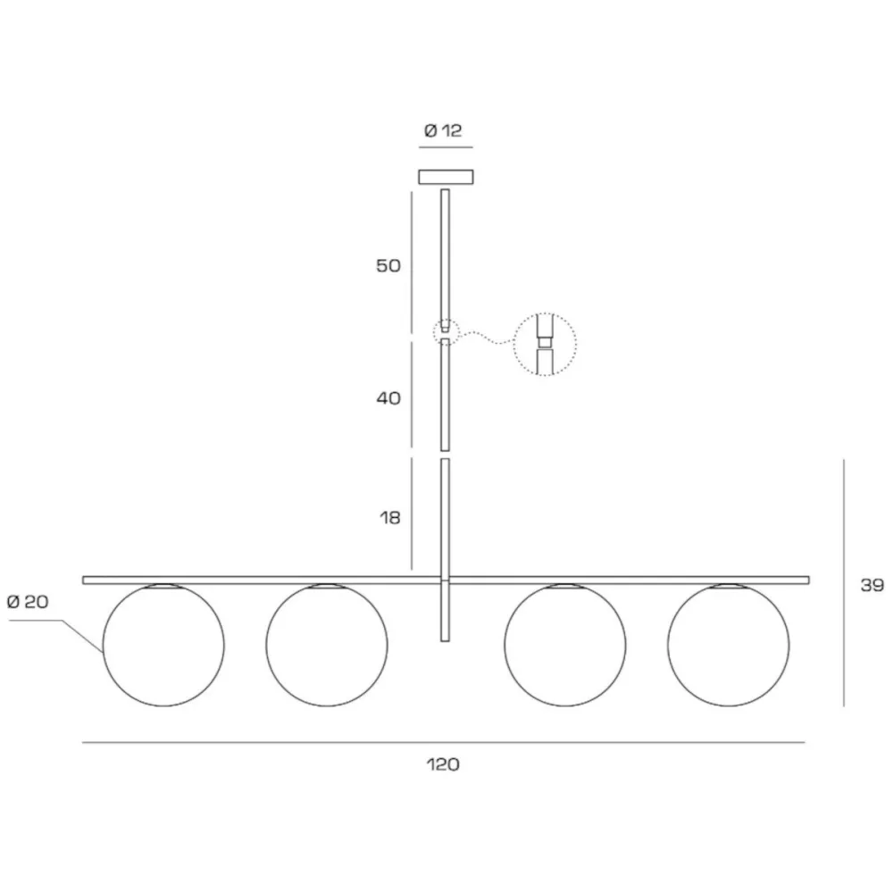 Lustre moderne Miloox JUGEN 1744 204 E27 LED