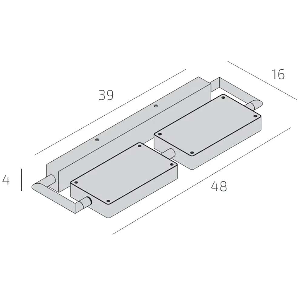 Verstellbare Wandleuchte Top Light KUBI 1212 4 NE