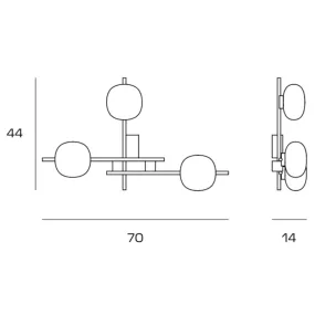 Lámpara de pared LED moderna Miloox LINGOTTO 1744 346 G9
