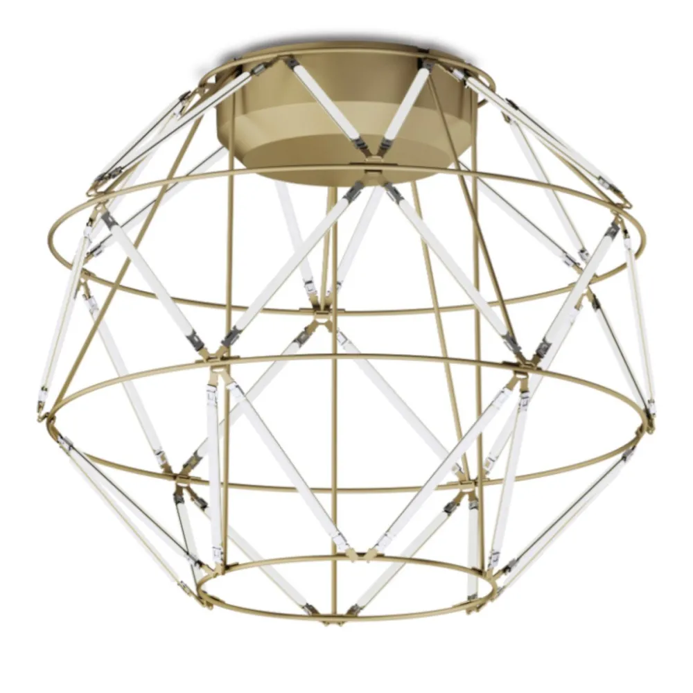 Plafoniera classica Urban EUCLIDE PL oro 3000 LED metallo