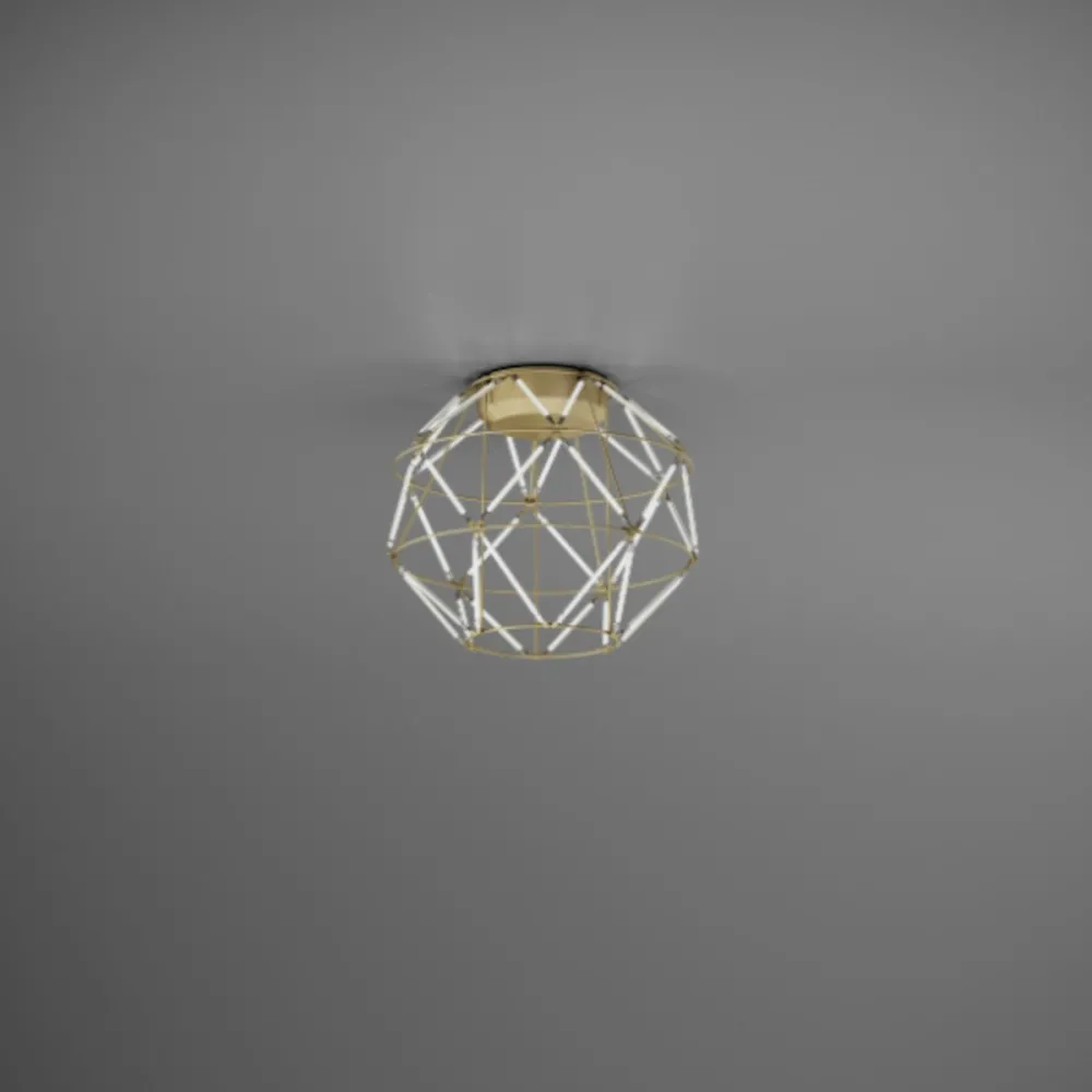 Plafoniera classica Urban EUCLIDE PL oro 3000 LED metallo