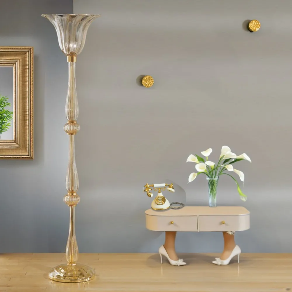 Lampadaire classique Due P lighting 2326 P E27 LED verre soufflé