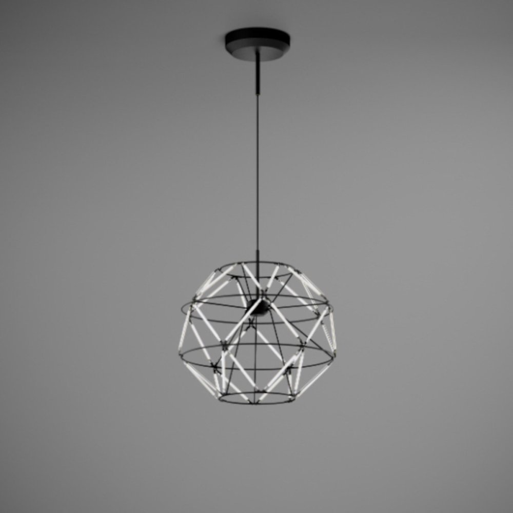Sospensione moderna Urban EUCLIDE 1821 30 LED metallo nero