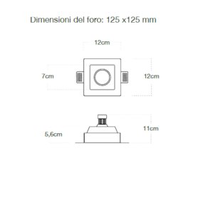 Foco empotrable de yeso Lampadari Bartalini ORDAUQ 085 GU10 LED