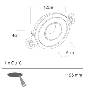 Einbaustrahler Lampadari Bartalini SUNEV GU10 LED