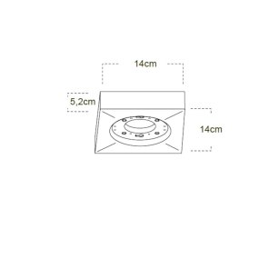 Deckenleuchte aus Gips Kronleuchter bartalini ORDAUQS 1 GX53 LED