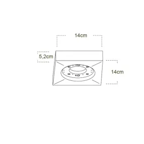 Plafonnier en plâtre Lustres bartalini ORDAUQS 1 GX53 LED
