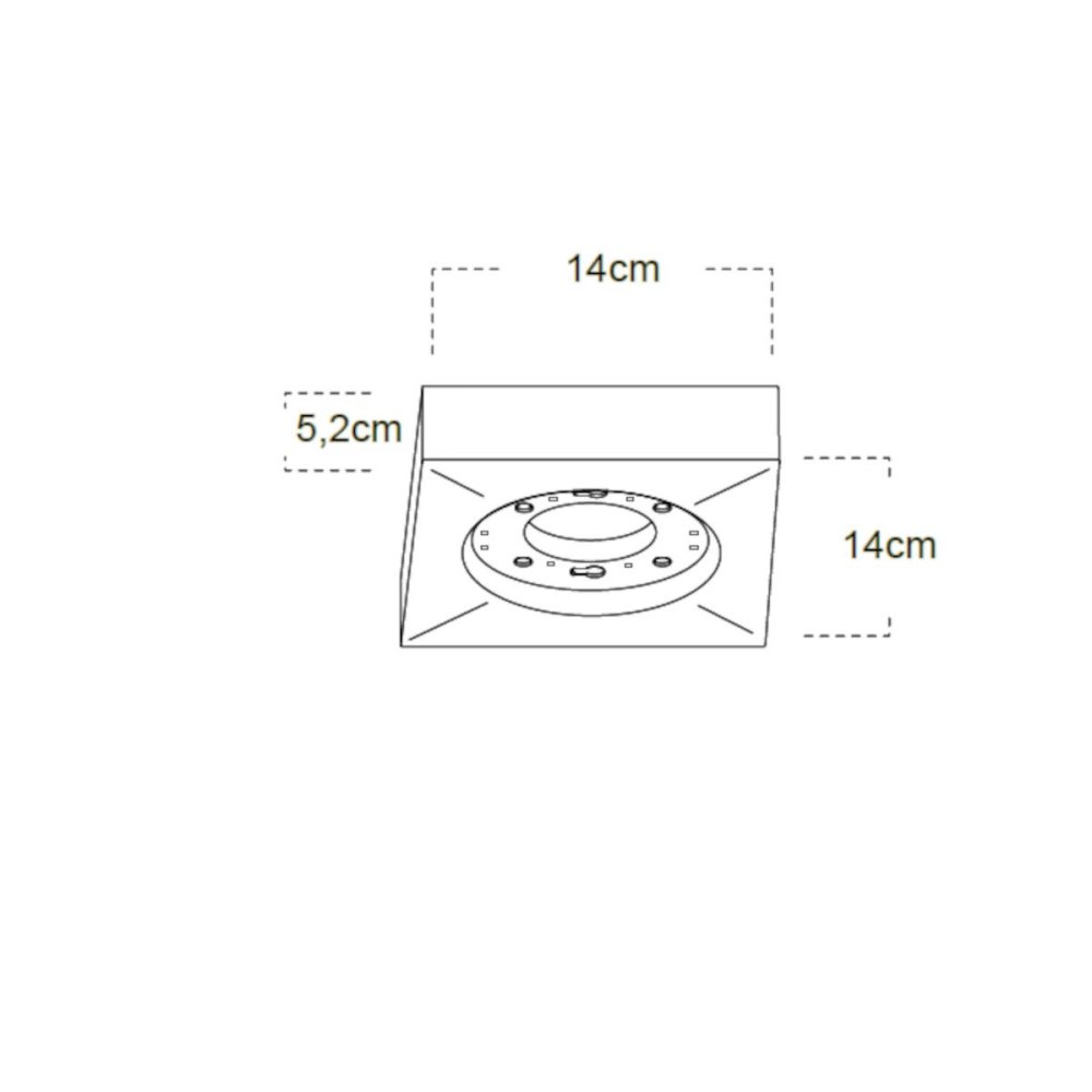 Lámpara de techo de yeso Lámparas bartalini ORDAUQS 1 GX53 LED