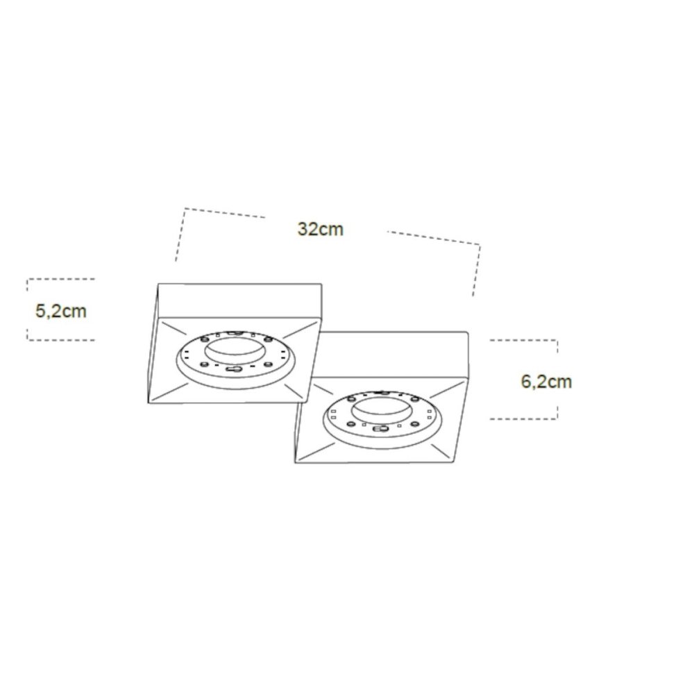 Deckenleuchte aus Gips Kronleuchter bartalini ORDAUQS 2 GX53 LED