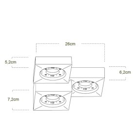 Lámpara de techo de yeso Lámparas bartalini ORDAUQS 3 GX53 LED