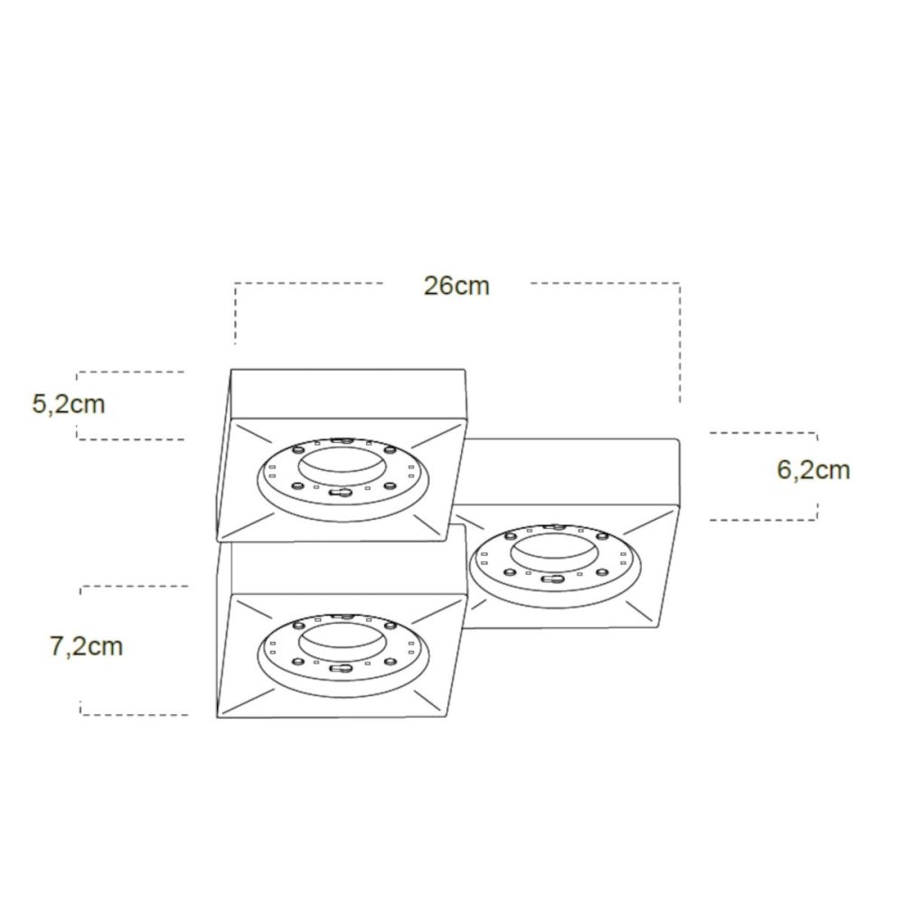 Plafonnier en plâtre Lustres bartalini ORDAUQS 3 GX53 LED