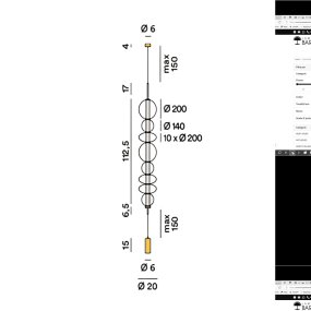 Perenz BUBBLES 8165 TR LC dimmbare LED Boden-Deckenleuchte
