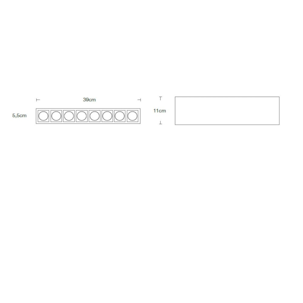 Plafonnier en plâtre Lampadari Bartalini AENIL T8 GU10 LED Lustres