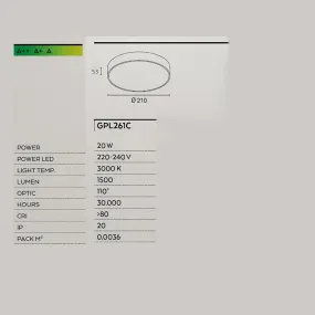 Plafonnier moderne Gea Led CLOE 35 GPL261C