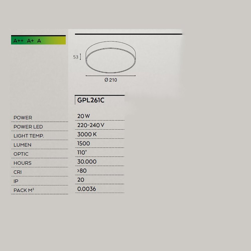Lámpara de techo moderna Gea Led CLOE 35 GPL261C