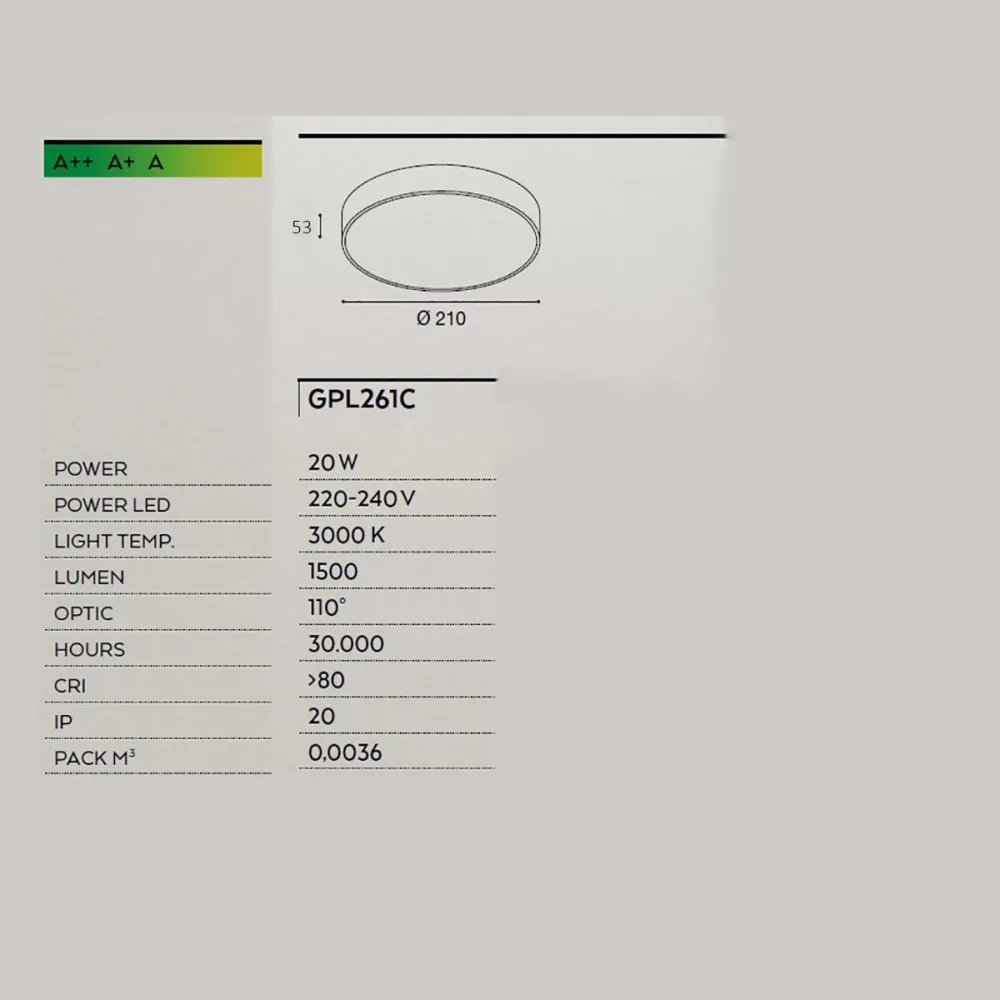 Plafonnier moderne Gea Led CLOE 35 GPL261C