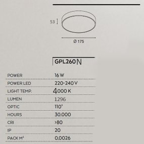 Plafoniera moderna Gea Led CLOE 35 GPL260N LED