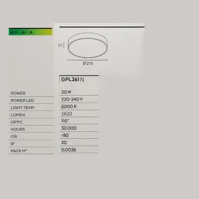 Plafonnier moderne Gea Led CLOE 35 GPL261N