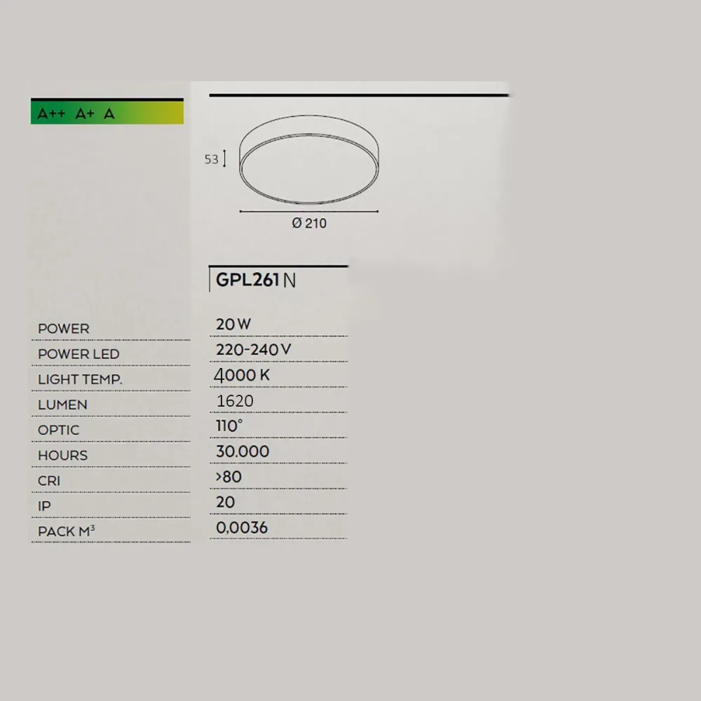 Plafonnier moderne Gea Led CLOE 35 GPL261N