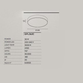 Plafoniera Gea Led CLOE 35 GPL262C