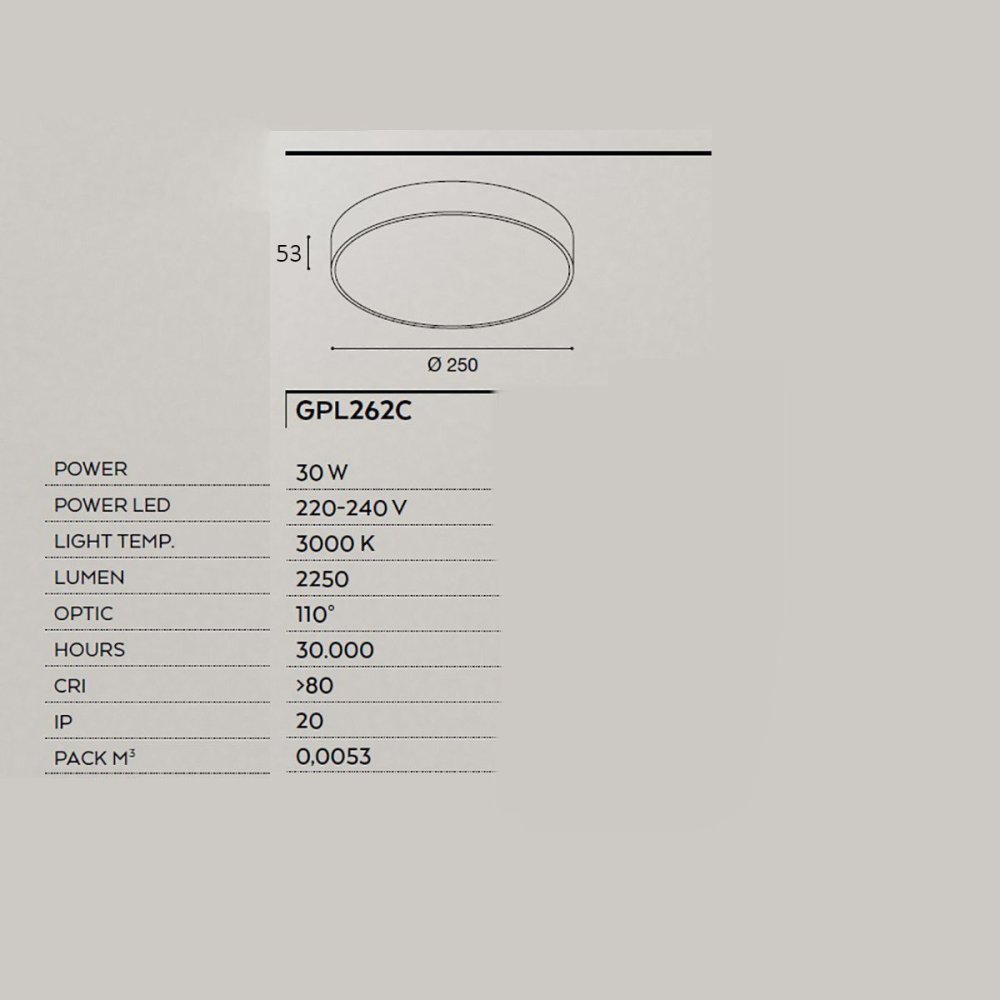 Plafoniera Gea Led CLOE 35 GPL262C