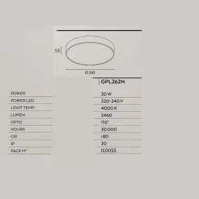 Plafoniera Gea Led CLOE 35 GPL262N