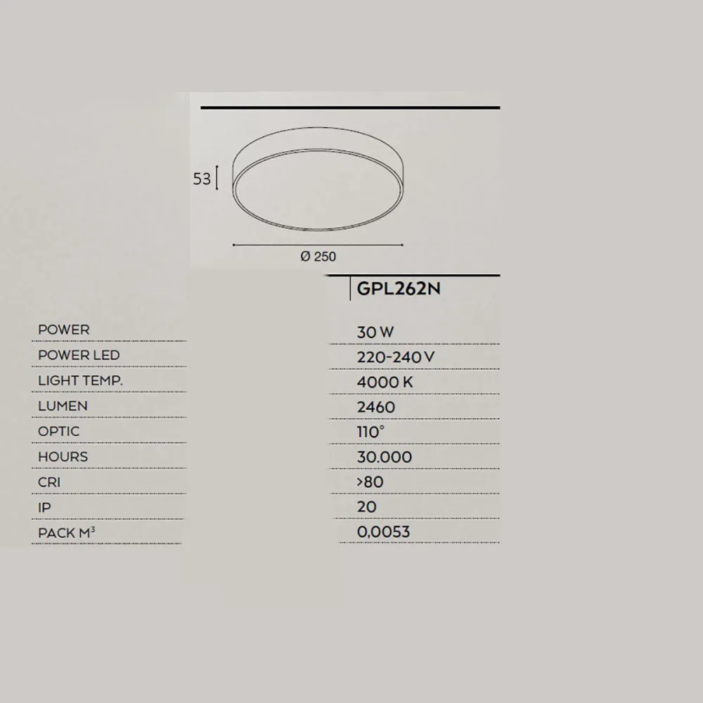 Plafoniera Gea Led CLOE 35 GPL262N