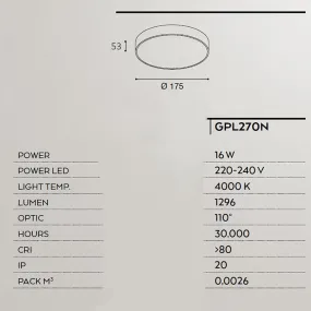 Plafoniera Gea Led CLOE 35 GPL270N LED