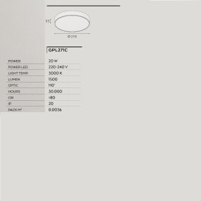 Plafoniera Gea Led CLOE 35 GPL271C