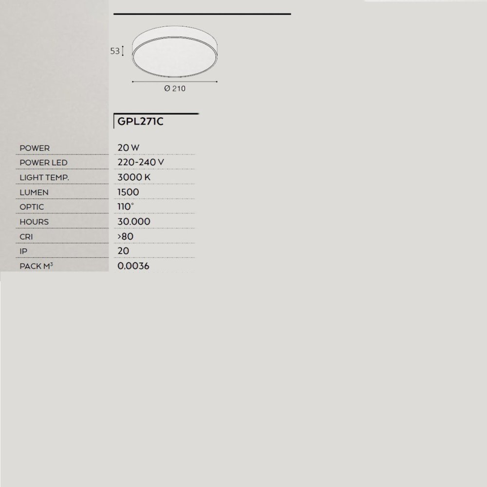 Plafoniera Gea Led CLOE 35 GPL271C