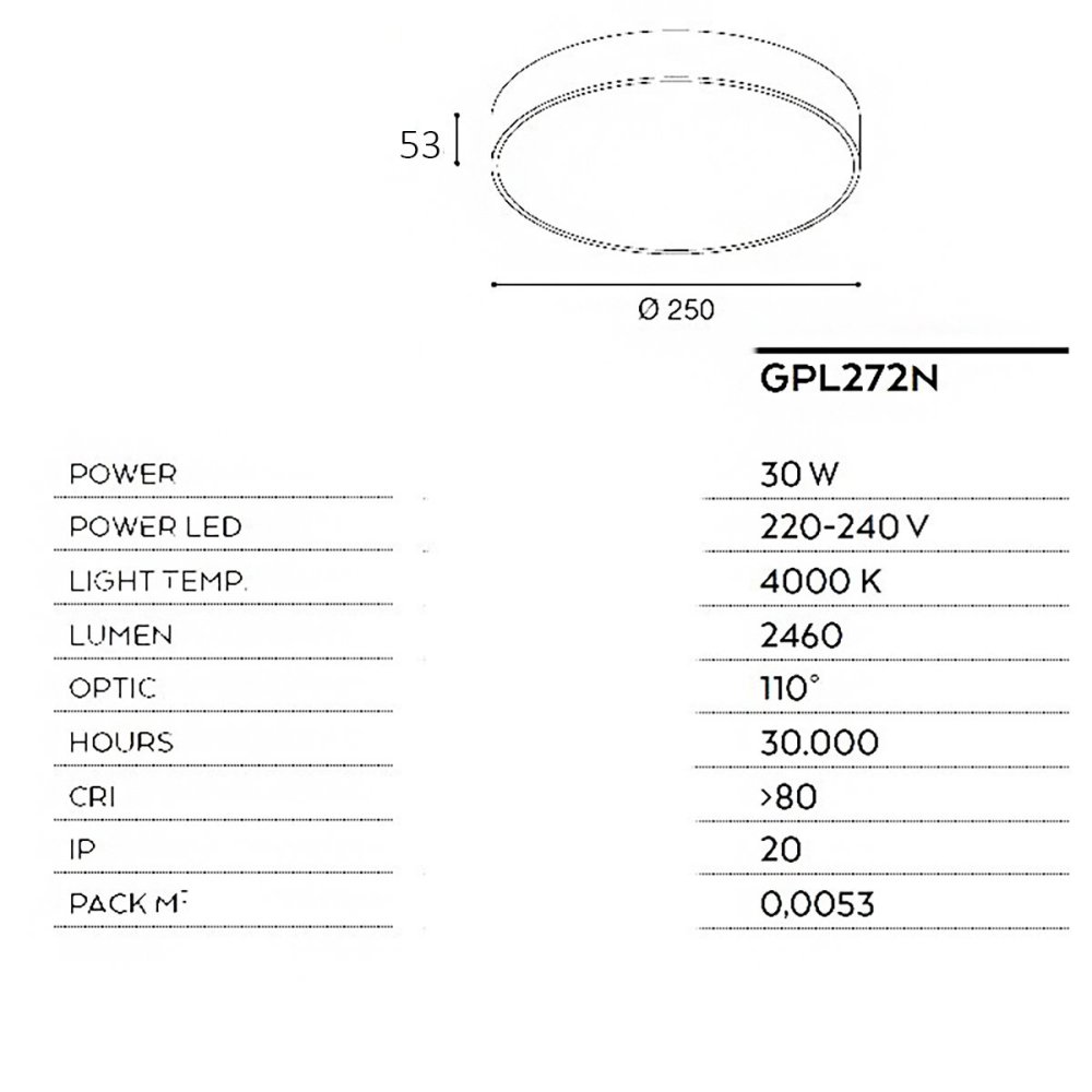 Moderne Deckenleuchte Gea Led CLOE 35 GPL272N