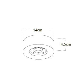 Plafonnier en plâtre Lampadari Bartalini SGGE 1 GX53 LED