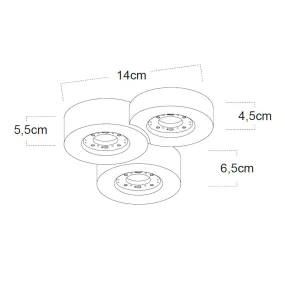 Deckenleuchte aus Gips Lampadari Bartalini SGGE 3 GX53 LED IP54