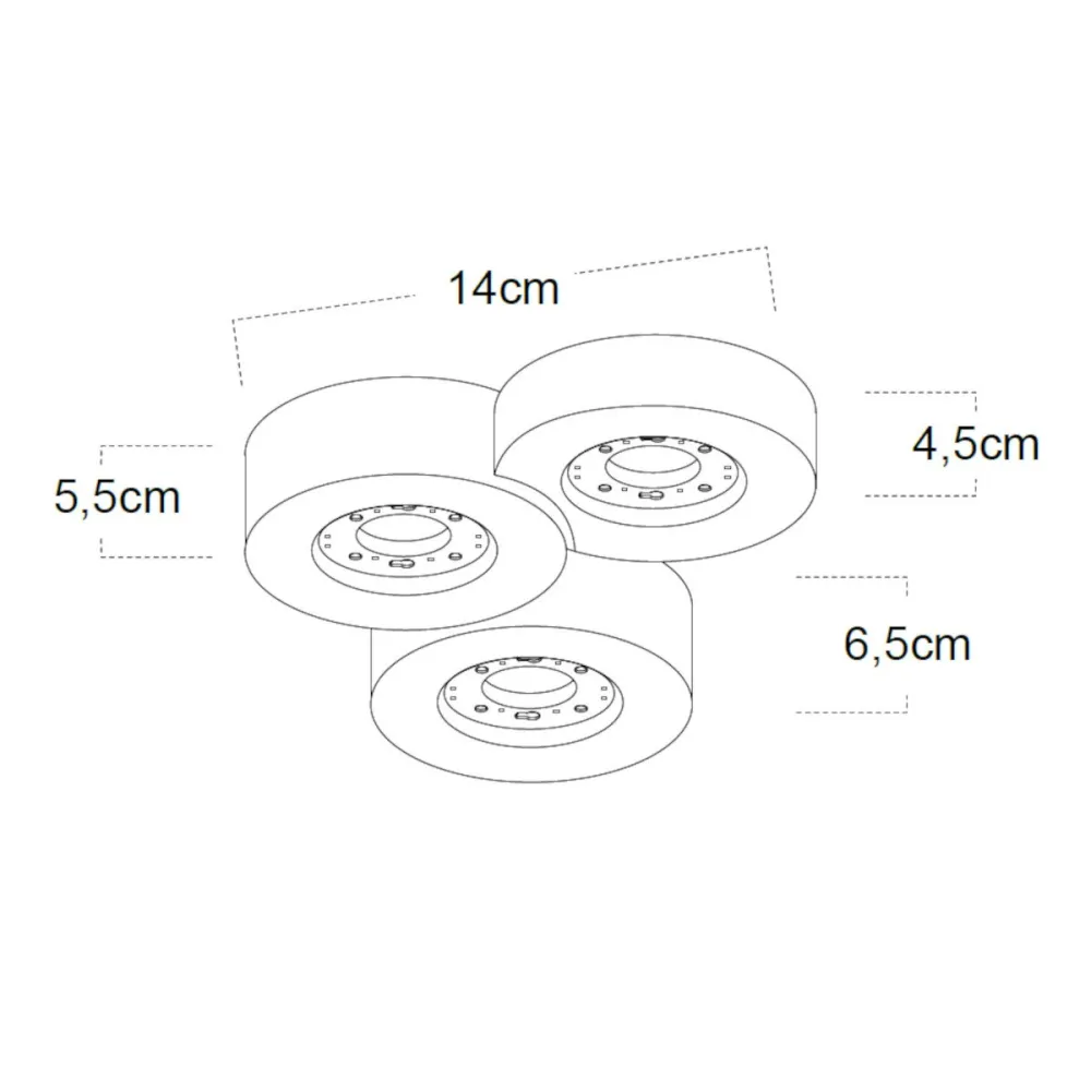 Deckenleuchte aus Gips Lampadari Bartalini SGGE 3 GX53 LED IP54