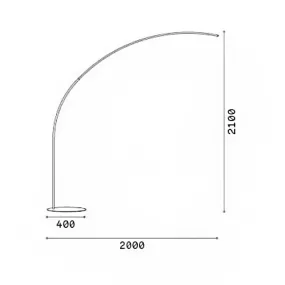 Lámpara de pie blanca con brazo arqueado Idel Lux COMET 304649