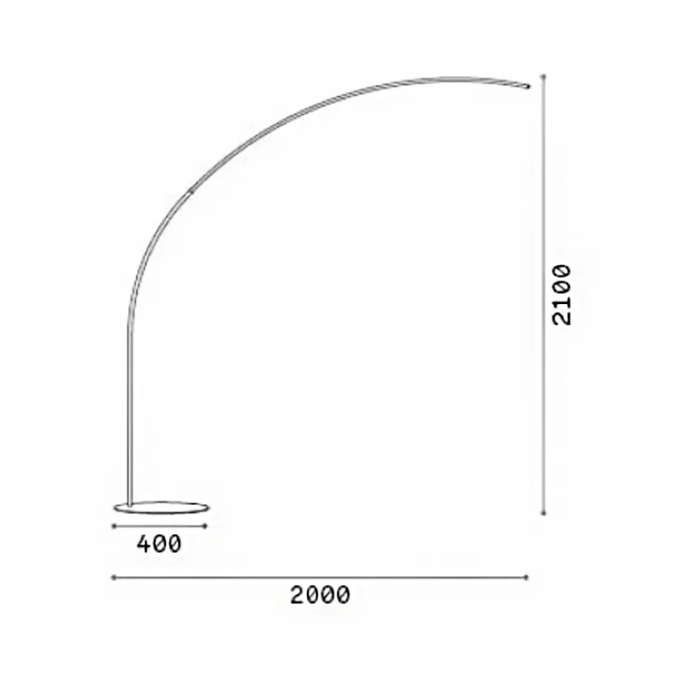 Lámpara de pie blanca con brazo arqueado Idel Lux COMET 304649