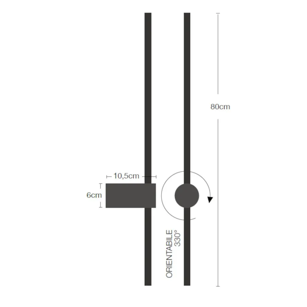 Moderne Wandleuchte Lampadari Bartalini SSAPMOC Schwarz LED Kronleuchter