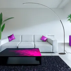 Piantana nera braccio arco...