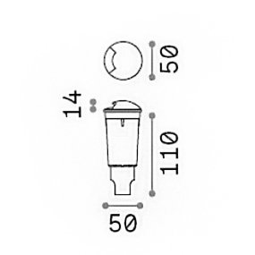 Foco empotrable circular transitable para uso exterior Ideal Lux WAY 269696 N